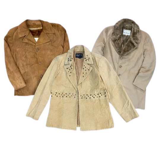 Y2K Suede Leather Jackets – London Fog & Almost Famous (6-Piece Bundle)
