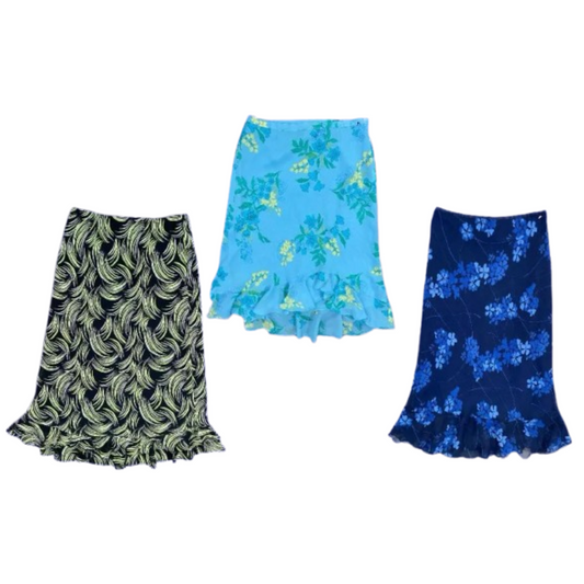 Y2K Vintage Floral Skirt – 6-Piece Bundle