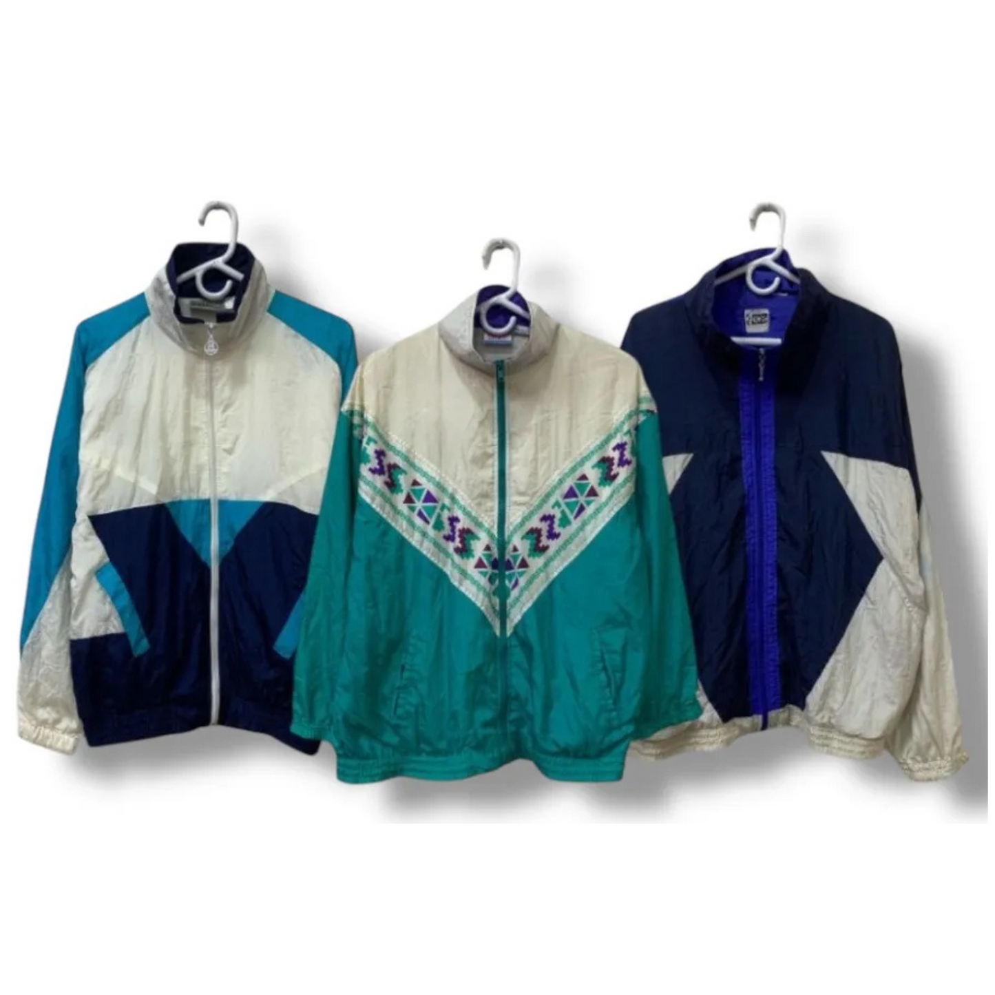 Vintage Windbreaker Jackets – 12-Piece Bundle