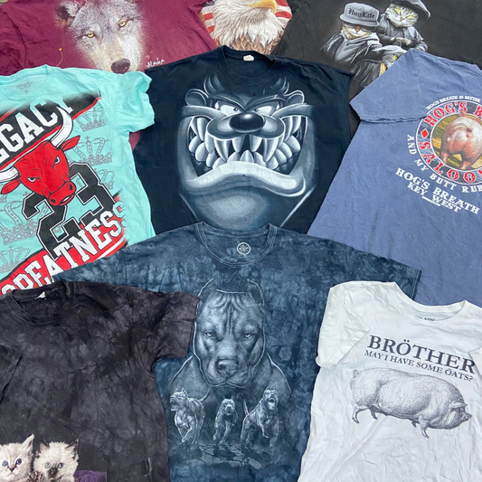 Vintage Printed T-Shirts – 50-Piece Bundle