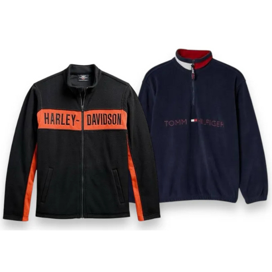 Vintage Branded Fleece Jackets – 12-Piece Bundle
